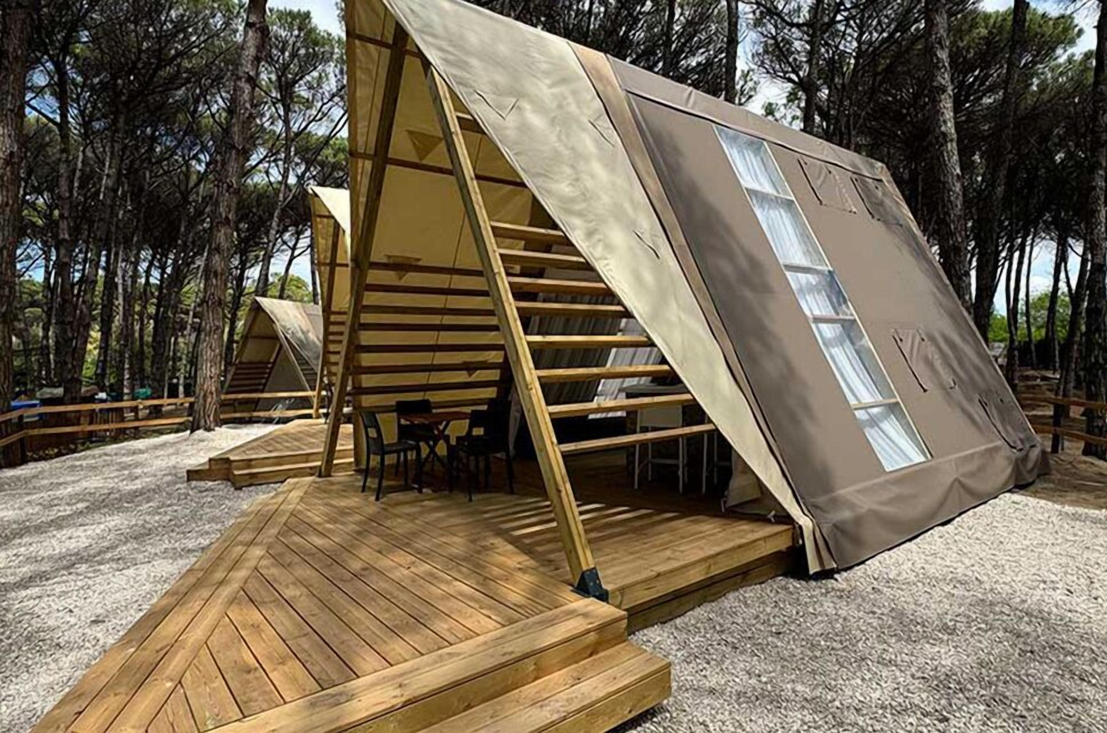 익스클루시브 텐트, 침실 2개 | 저자극성 침구, 암막 커튼, WiFi, 침대 시트