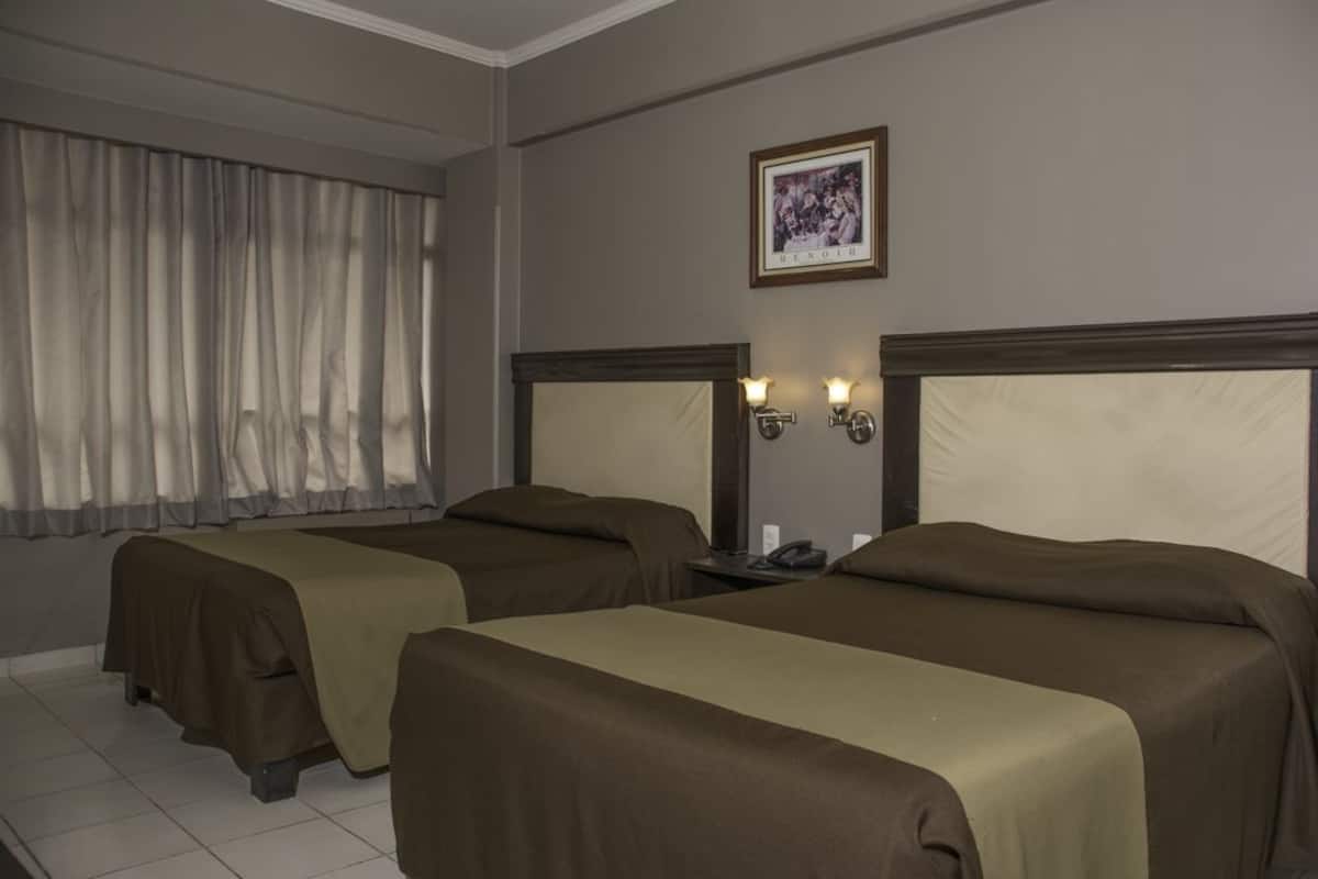 Desk, free WiFi, bed sheets