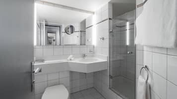 Ensemble douche/baignoire, baignoire relaxante profonde, sĂšche-cheveux