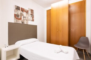 Desk, free WiFi, bed sheets