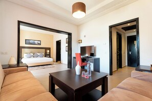 Deluxe Suite | Living area | 42-inch flat-screen TV with cable channels, TV - Zephyr Hotel Club Resort and Spa (Marrakech)
