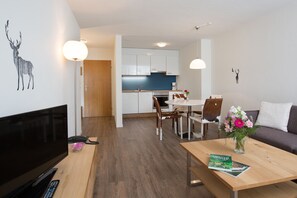 Apartment, 1 Bedroom (la glisch) | Living room | Flat-screen TV - Ferienwohnungen Disentis (Disentis)