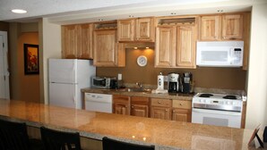 Condo, 2 Bedrooms | Private kitchen | Coffee/tea maker, full-size fridge, microwave, oven - Goldcamp II 68C Hot Tub & Shuttle Access (Breckenridge)