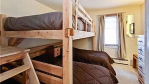Condo, 2 Bedrooms | 2 bedrooms, premium bedding, desk, iron/ironing board - Goldcamp II 68C Hot Tub & Shuttle Access (Breckenridge)