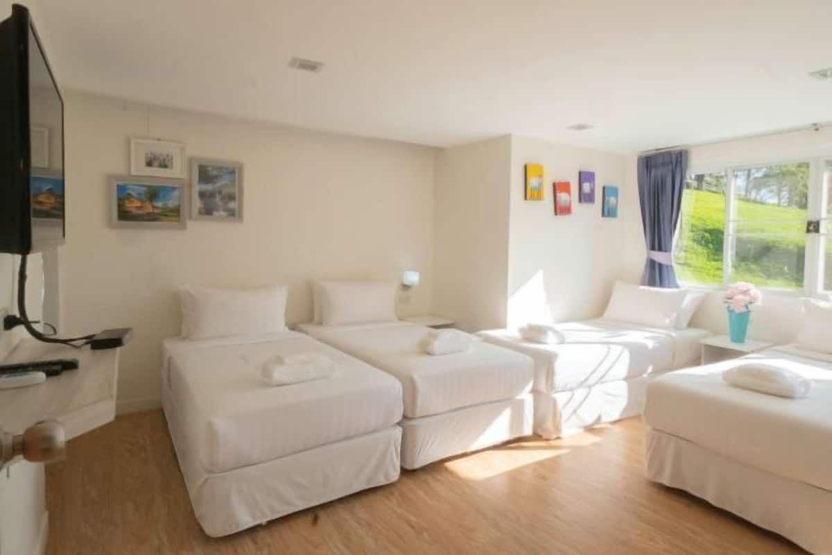 Minibar, cortinas opacas, camas supletorias y ropa de cama