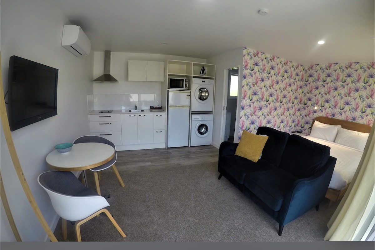 studio unit | in-room safe, individually decorated, blackout curtains, soundproofing