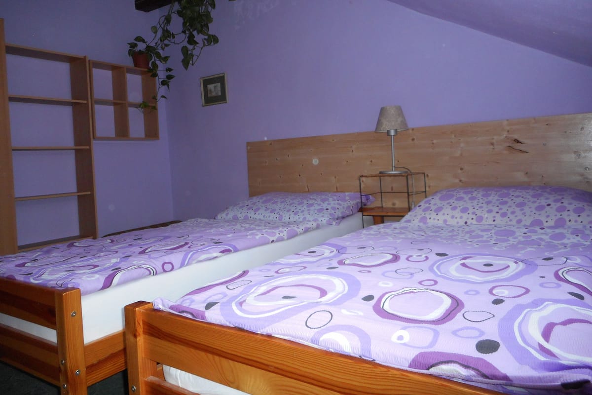 Double Room, Shared Bathroom (1) | Meja, langsir/tirai gelap terus, seterika/papan seterika