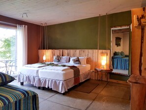 Junior Suite, 1 Bedroom, Accessible, Mountain View | Individually decorated, free cribs/infant beds, rollaway beds, free WiFi - Elementos Eco Lodge (Pucón)