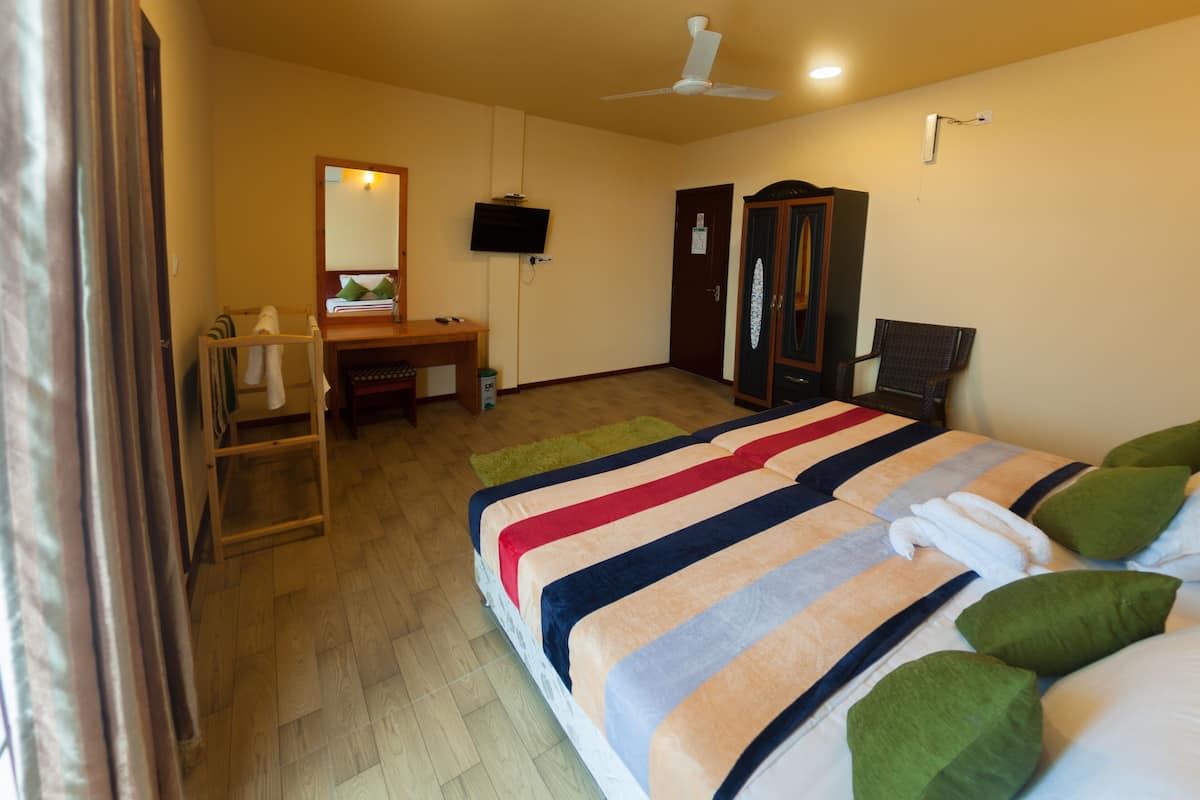 1 slaapkamer, luxe beddengoed, een minibar, een kluis op de kamer