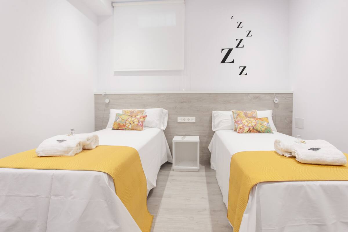 Comfort Twin Room, Shared Bathroom | Premium bedding, down comforters, Select Comfort beds, laptop workspace