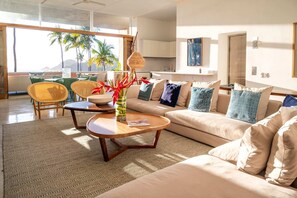 Luxury Penthouse, Multiple Beds, Ocean View (Penthouse 4 Bedroom) | Living area | Flat-screen TV - El Careyes Club & Residences (Costa Careyes)