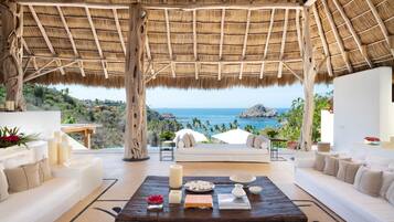 Villa Luxe, plusieurs lits, vue plage (Private Villa Casa Selva) | Coin séjour