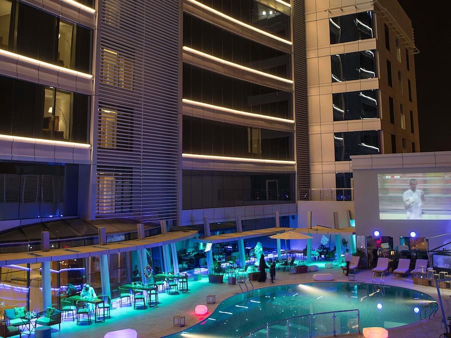 Outdoor pool, open 9:00 AM to 6:00 PM, sun loungers