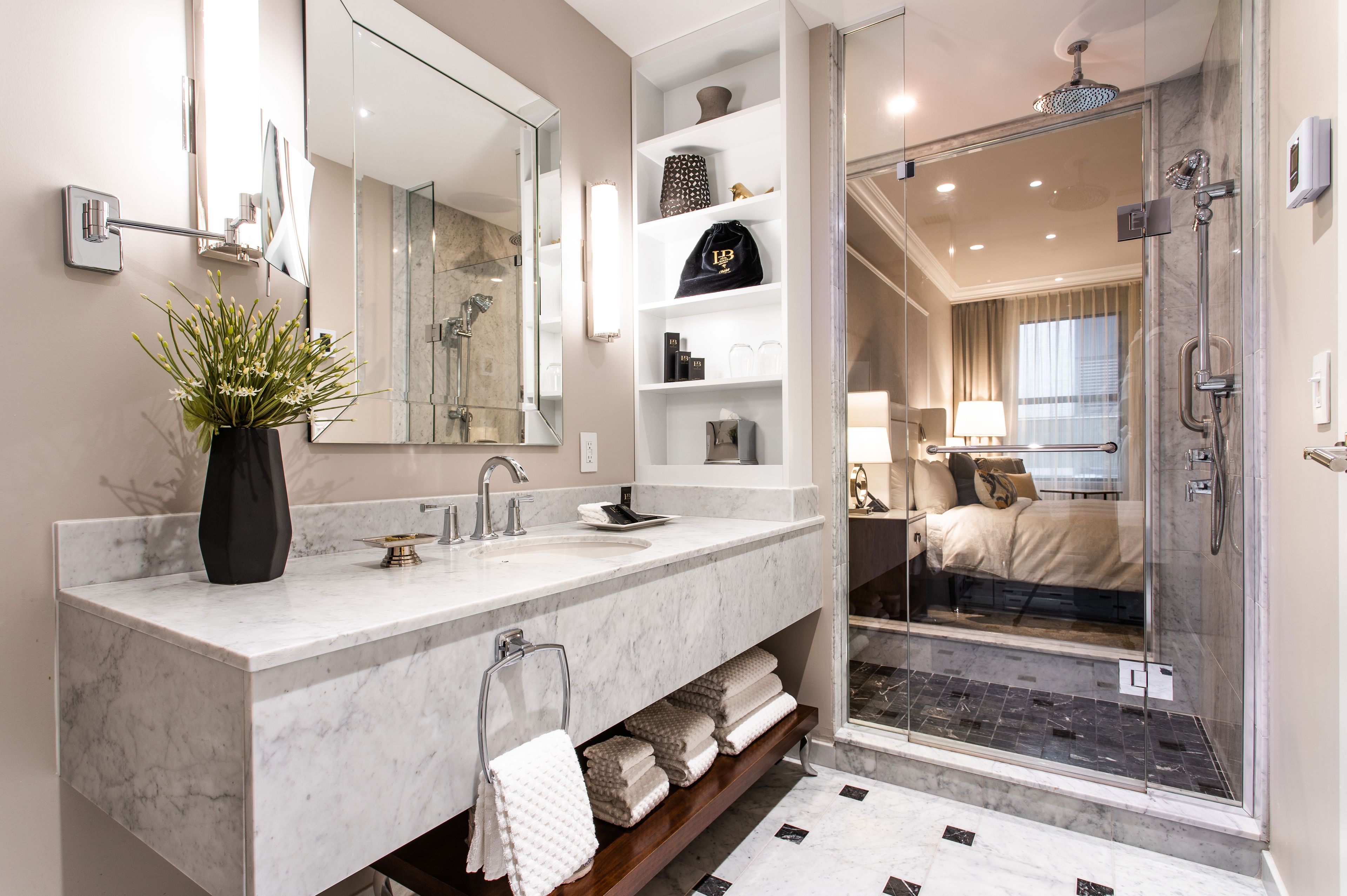 shower, free toiletries, hair dryer, bathrobes