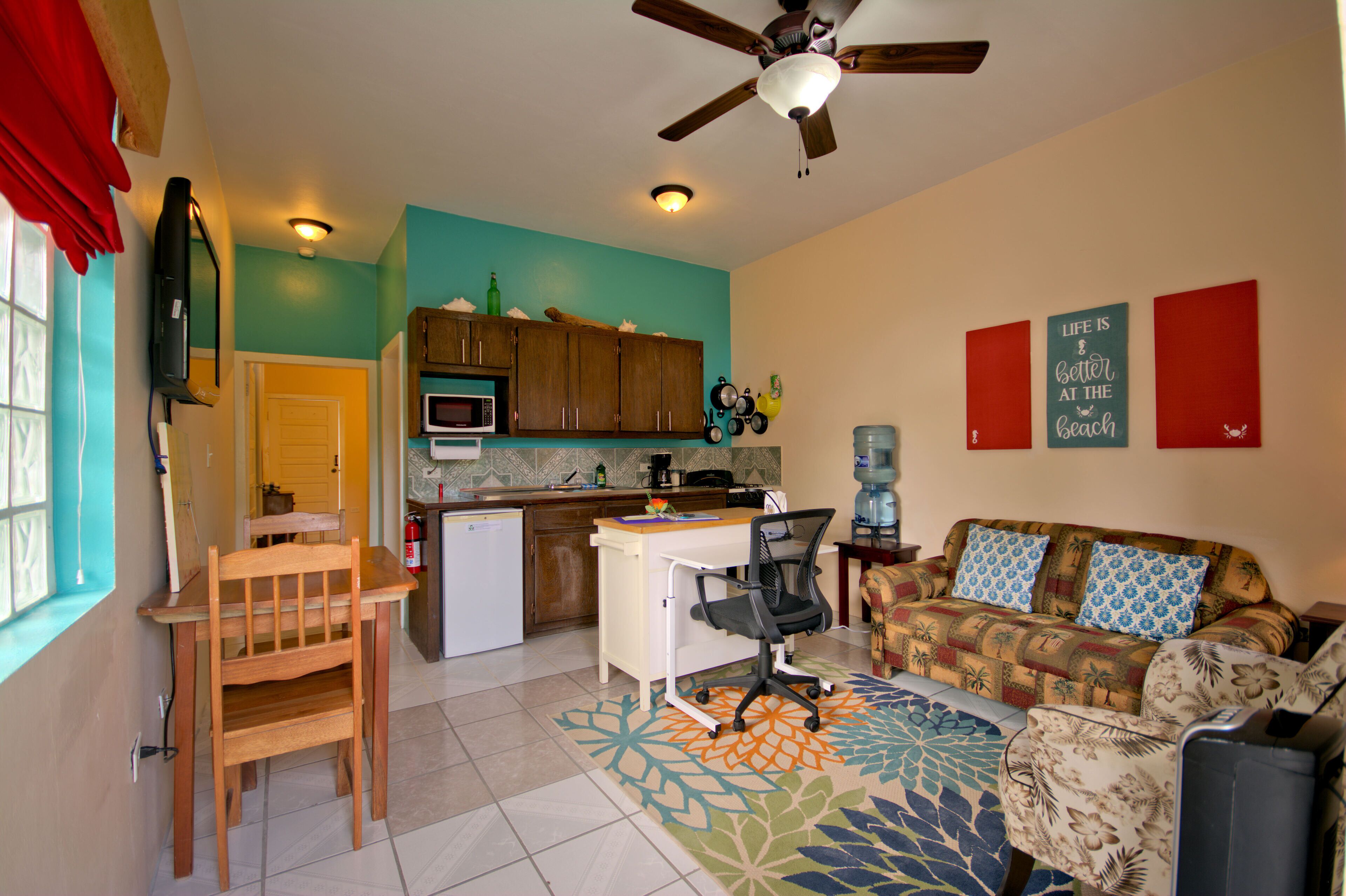 deluxe apartment, 1 king bed, non smoking, kitchen | 1 bedroom, desk, laptop workspace, blackout curtains