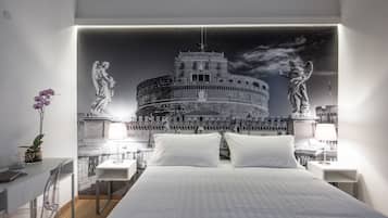 Ropa de cama de alta calidad, colchones con efecto memoria y minibar
