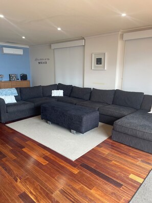 Smart TV, fireplace, Netflix, DVD player