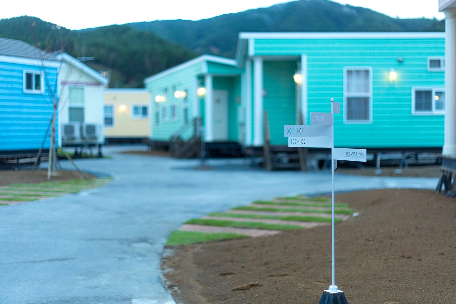 front of property – evening/night