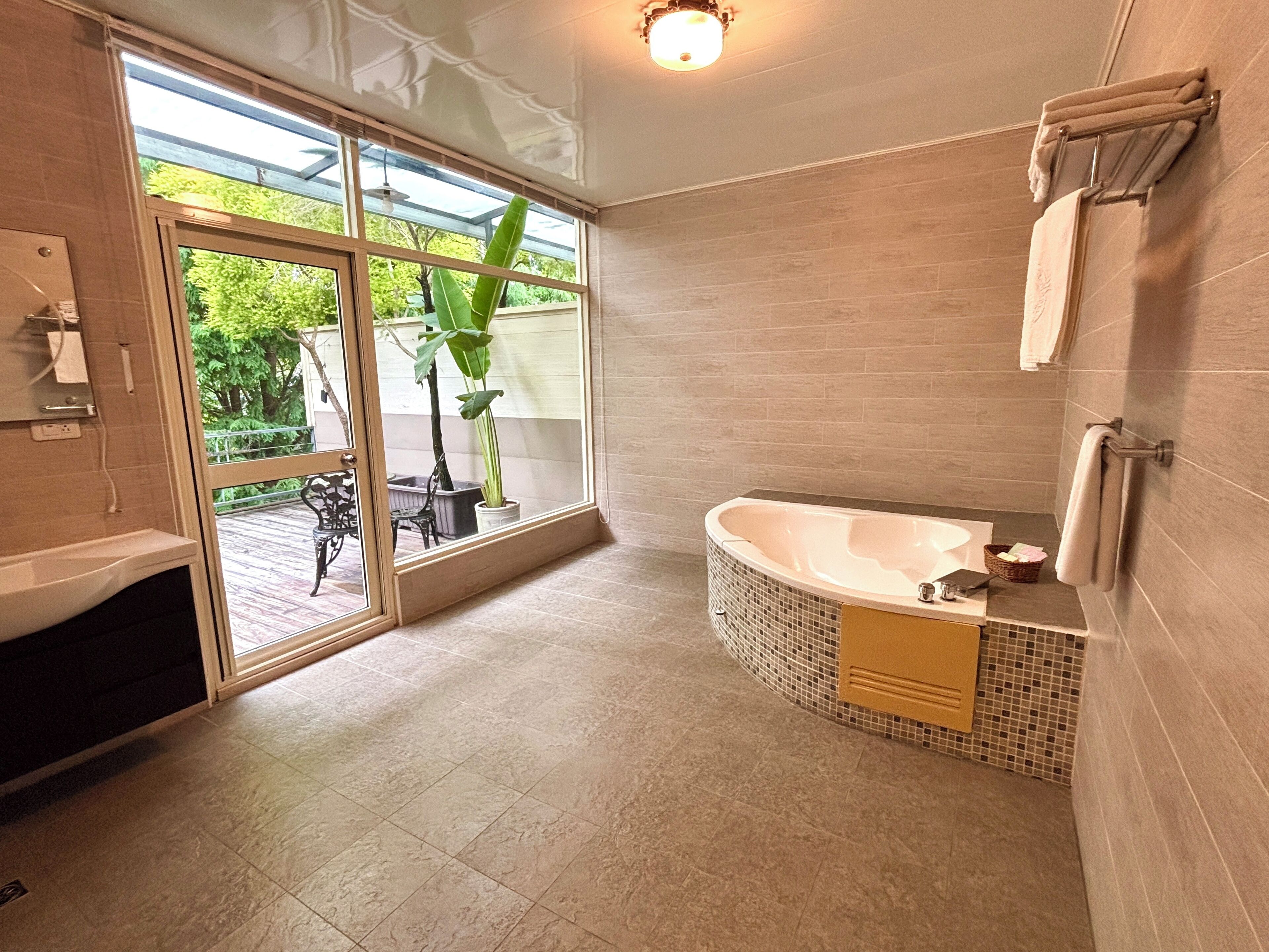 family quadruple room, 1 bedroom, balcony, garden area | down duvets, individually decorated, desk, laptop workspace