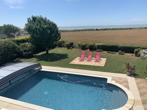 Outdoor pool, a heated pool