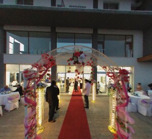 Outdoor wedding area