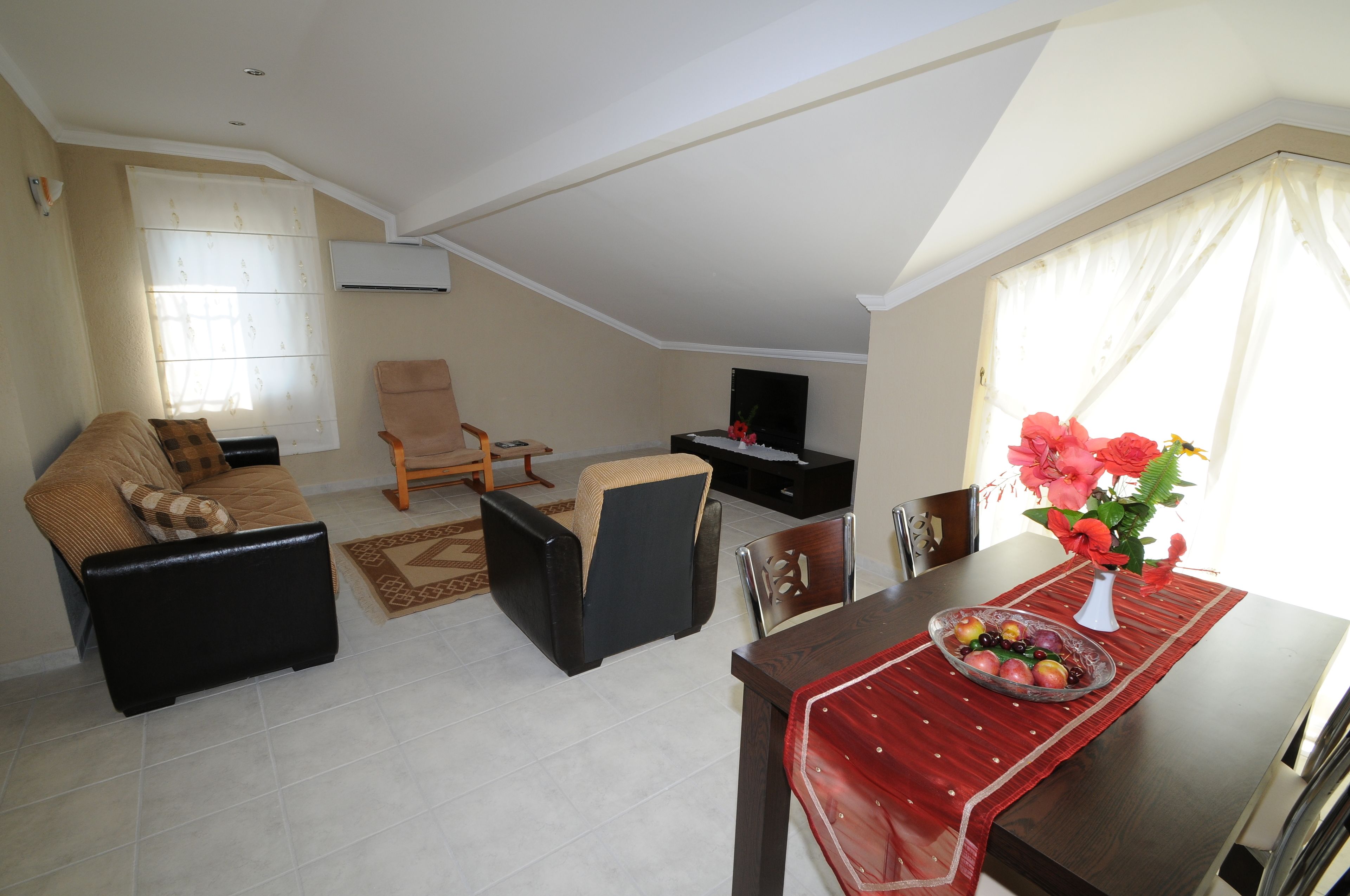 penthouse | living area | lcd tv