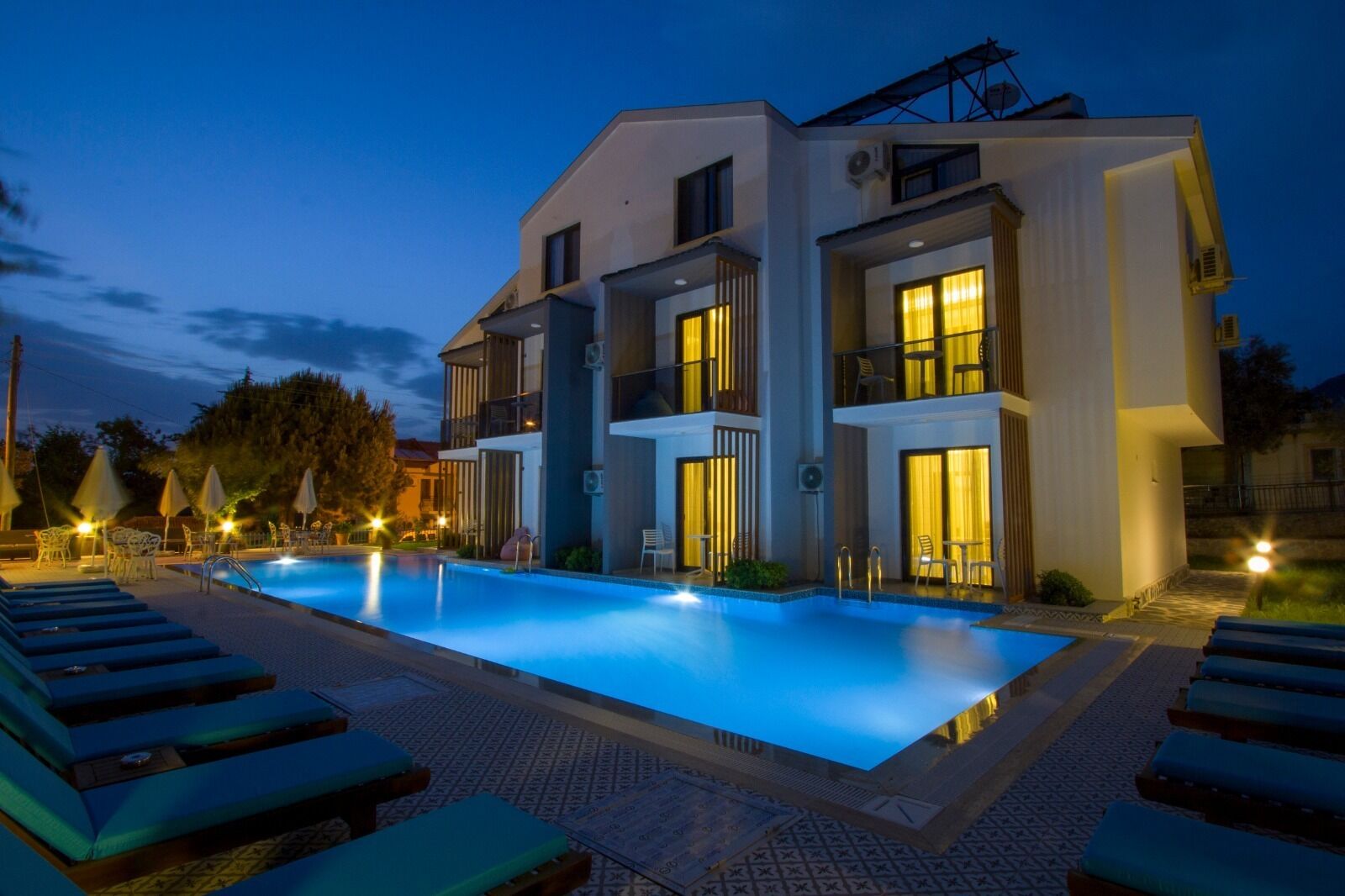 front of property – evening/night