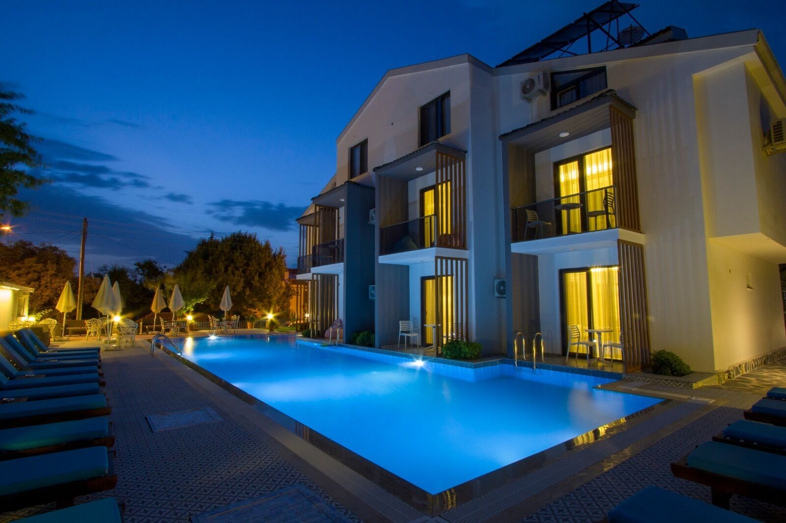 front of property – evening/night