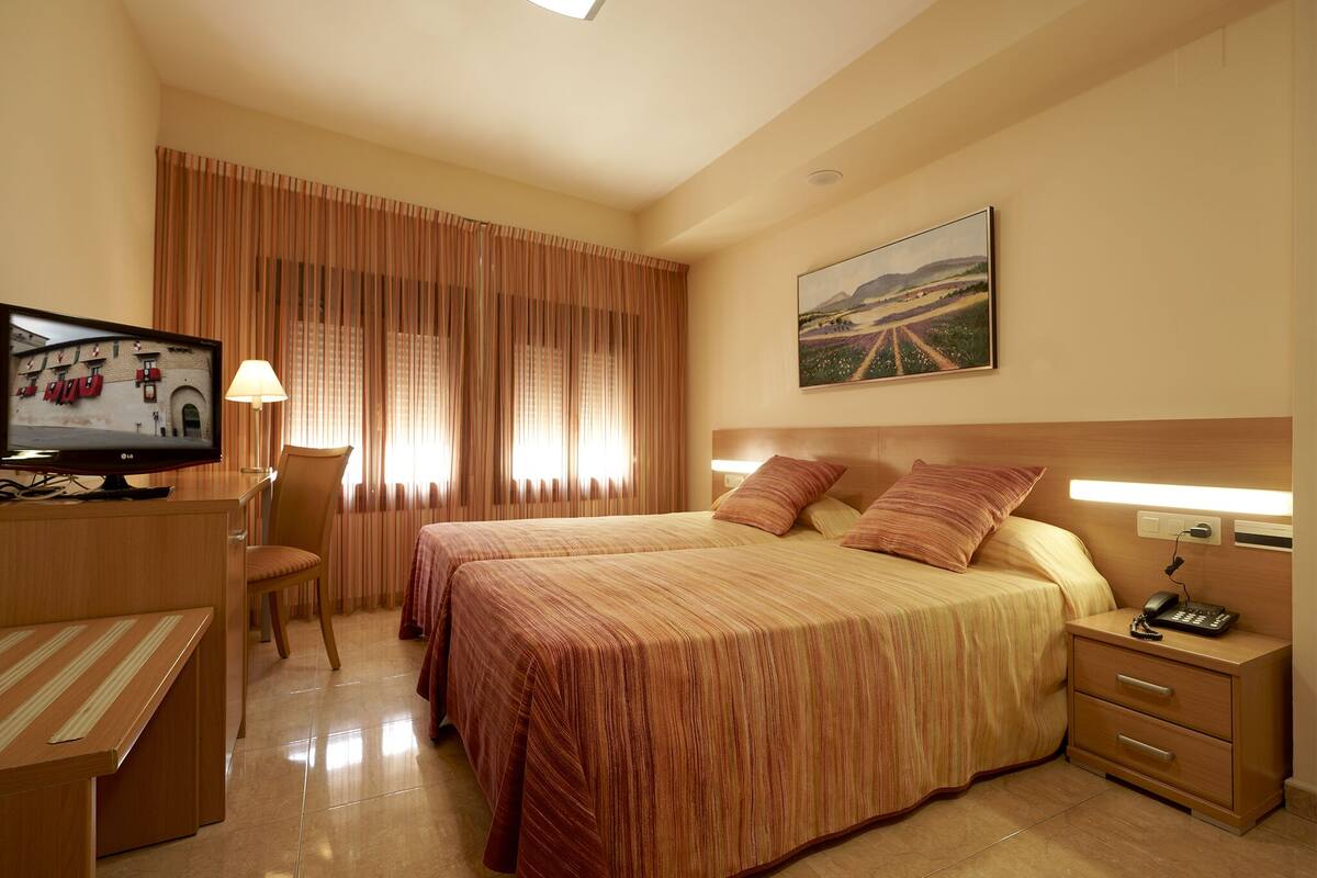 superior double room | individually furnished, desk, laptop workspace, blackout curtains