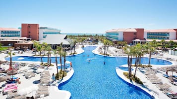 2 outdoor pools, pool umbrellas, sun loungers