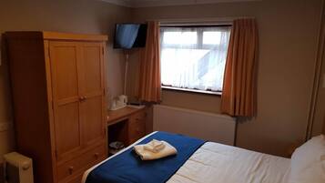 Desk, free WiFi, bed sheets