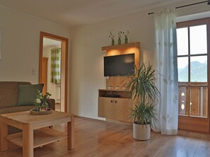 Fernseher, DVD-Player, Tischtennisplatte