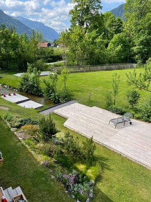 Terrace/patio - Vallis 72 sqm, terrace, kitchenette, 2 bedrooms, living room, max 4 persons (Ruhpolding)