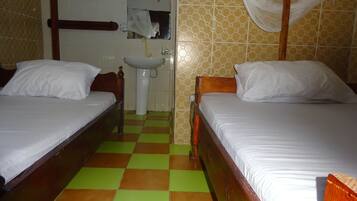 Economy Double Room, 2 Double Beds | View from room
