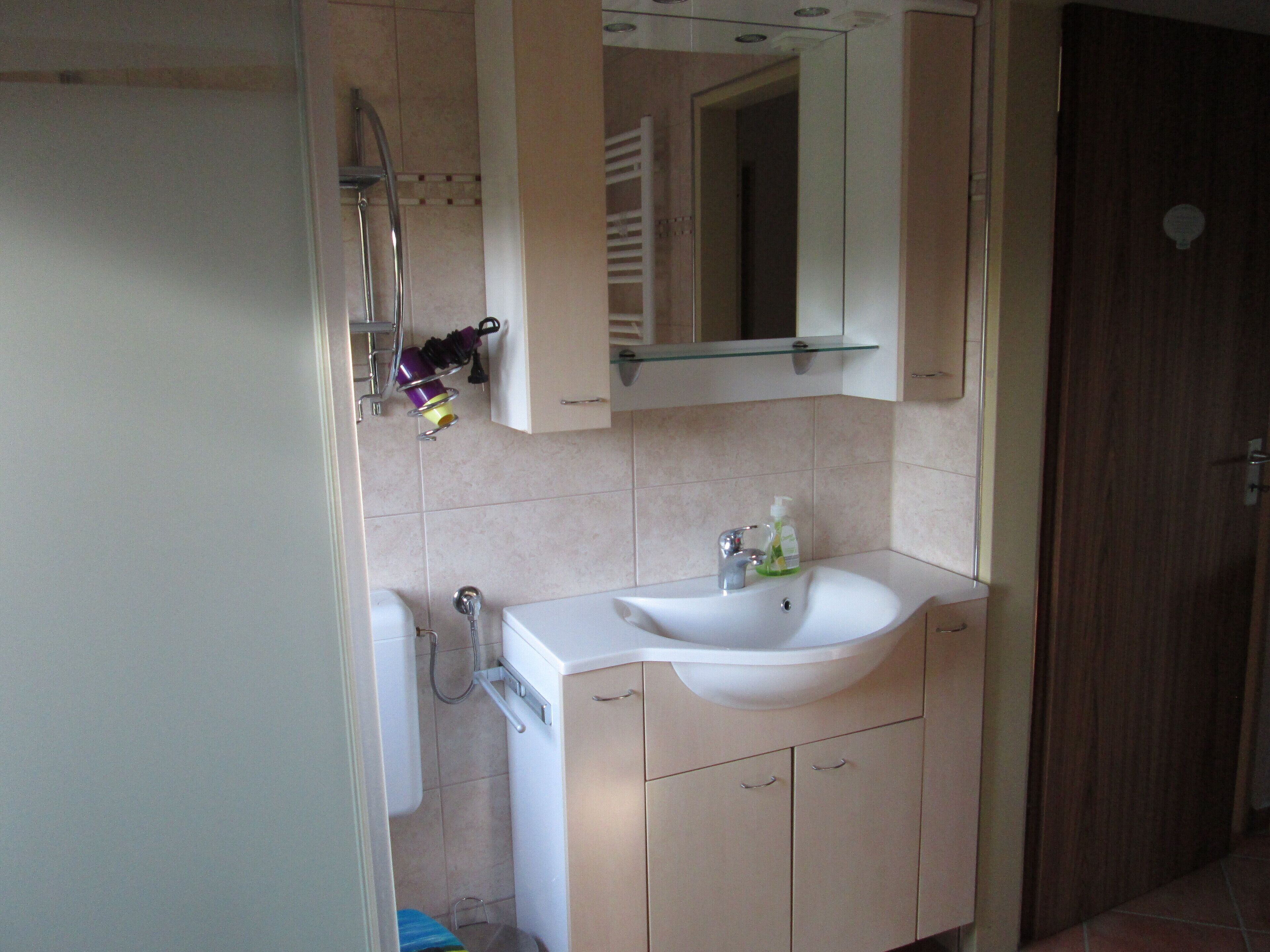 Ducha, secador de pelo, toallas