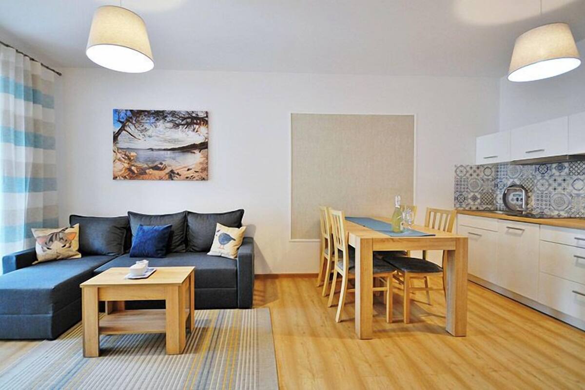 Classic-Apartment (I301) | Eigene Küche | Wasserkocher mit Kaffee-/Teezubehör, Kühlschrank, Herdplatte