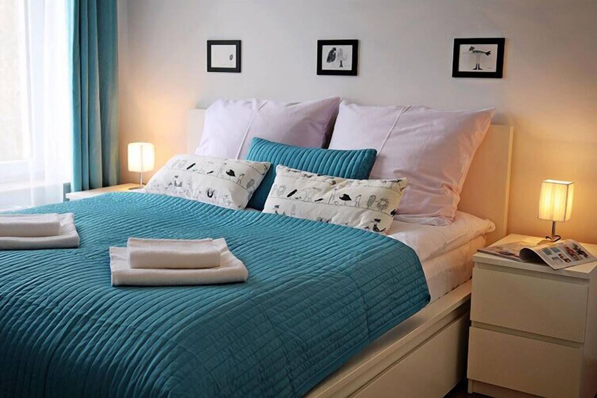 Classic-Apartment (F206) | Hochwertige Bettwaren, Bügeleisen/Bügelbrett, kostenloses WLAN