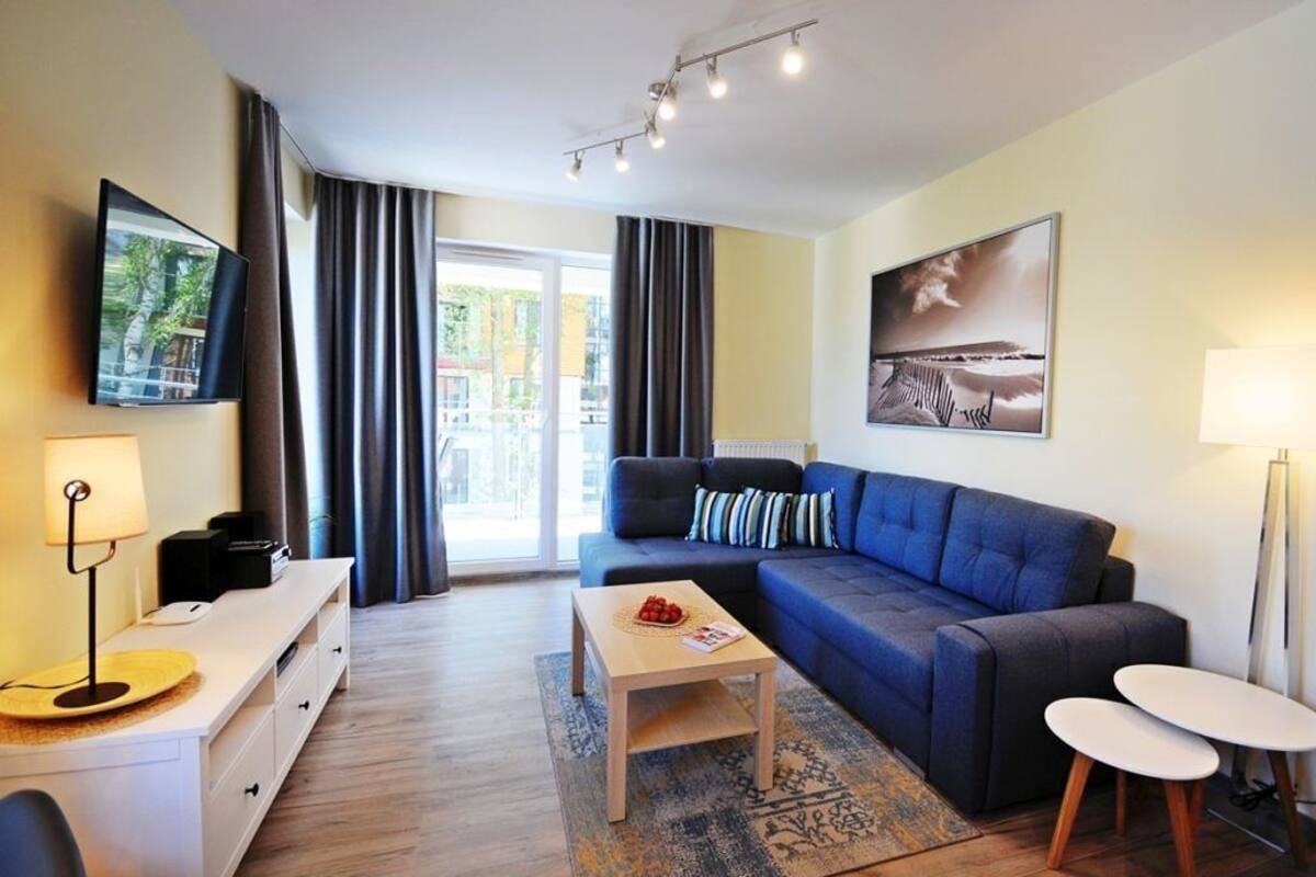 Classic-Apartment (H304) | Wohnbereich | Flachbildfernseher