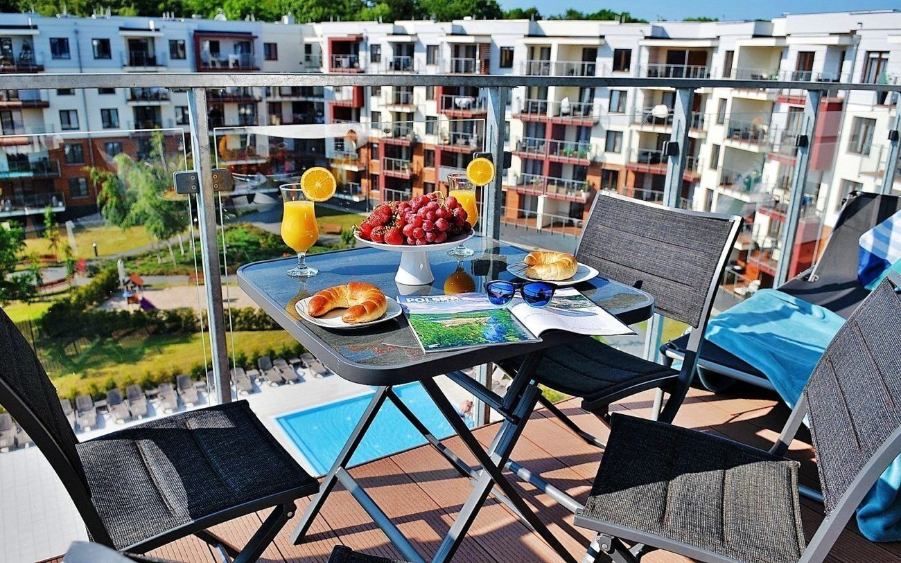 Comfort appartement, 2 slaapkamers, toegang tot zwembad, uitzicht op de binnenplaats (E406) | Uitzicht vanaf balkon
