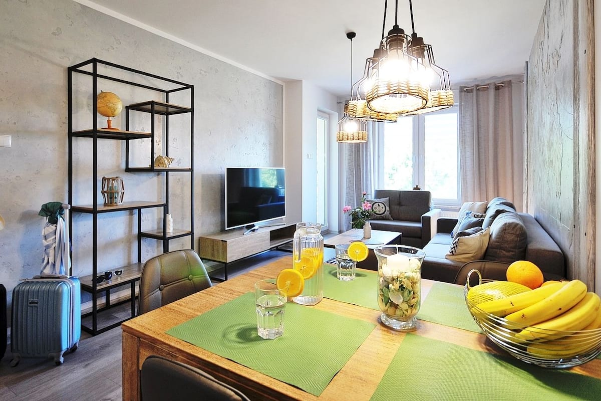 Deluxe-Apartment, 1 Schlafzimmer, Parkblick (B202) | Wohnbereich
