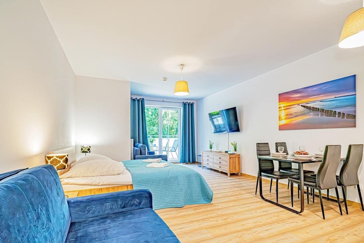 Classic Studio Suite, 1 Queen Bed with Sofa bed, Park View (A001) | Living area | 42-inch flat-screen TV with cable channels, TV