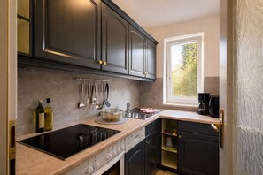 Fridge, oven, stovetop, dishwasher