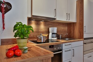 Fridge, oven, stovetop, dishwasher
