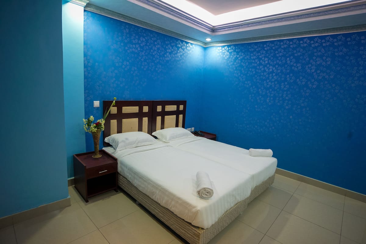 1 bedroom, desk, laptop workspace, iron/ironing board