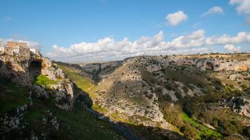 Panorama vierpersoonskamer | Luxe beddengoed, een minibar, een kluis op de kamer, een bureau