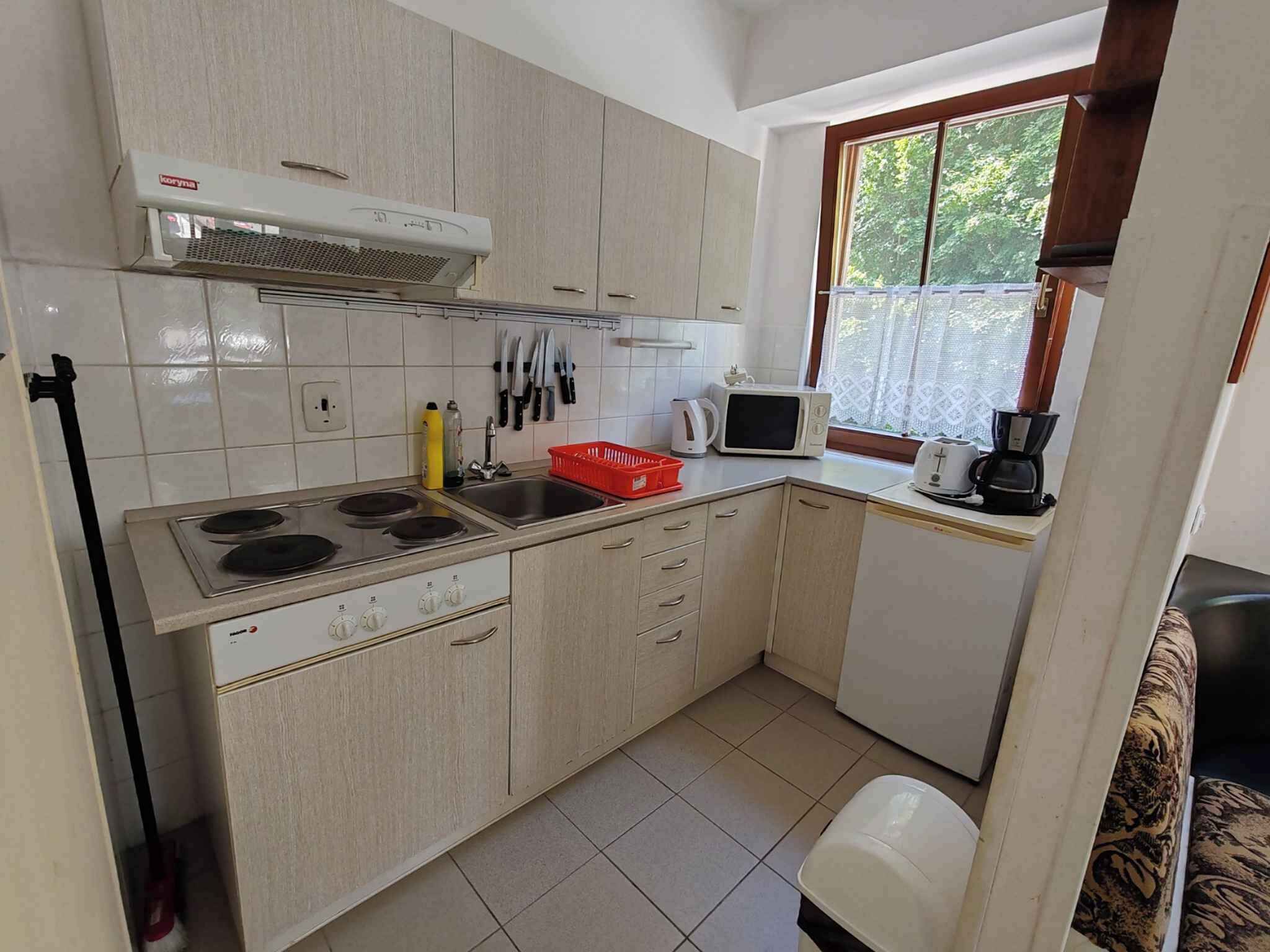 Kühlschrank, Mikrowelle, Herdplatte
