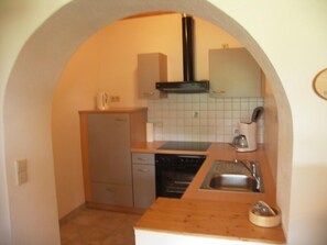 Fridge, oven, stovetop