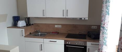 Frigorífic, microones, placa de cuina i cafetera i tetera