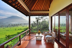 Deluxe Room, 1 King Bed, Mountain View, Garden Area | Terrace/patio