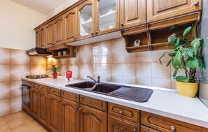 Fridge, stovetop, coffee/tea maker, cookware/dishes/utensils - 2 bedroom beach front apartment in Duce (Duce)